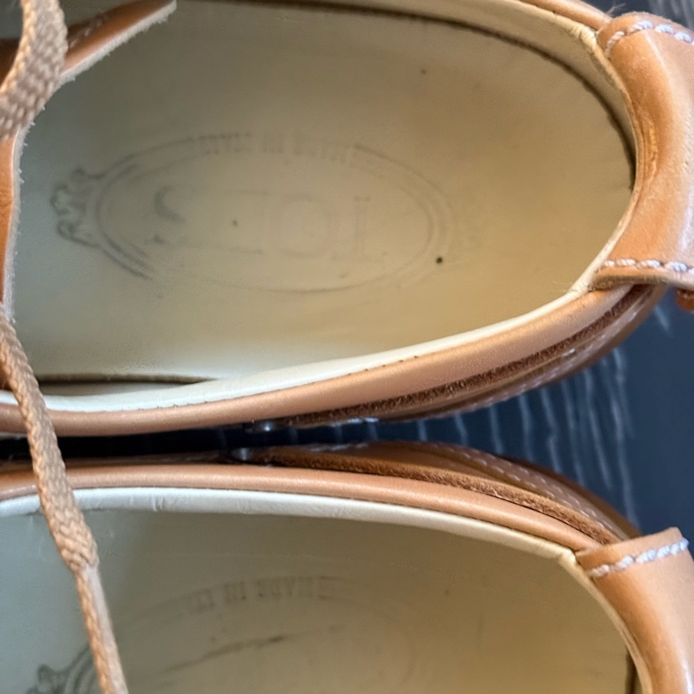 Tod's Tan Leather Flats almost new - Picture 5 of 9